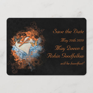 Schmetterlinge bei Samhain Hochzeit Speichern Sie  Save The Date