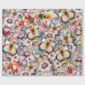Schmetterlinge, Bienen, Libellen Ladybugs Geschenkpapier (Flach)