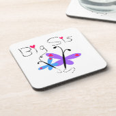 Schmetterlinge Big Sis Geschenke Getränkeuntersetzer (Linke Seite)