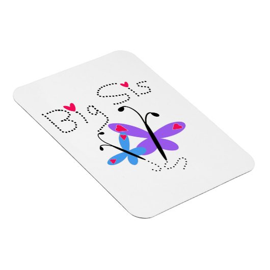 Schmetterlinge Big Sis Geschenke Magnet (Rechte Seite)
