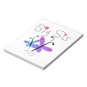Schmetterlinge Big Sis Geschenke Notizblock (Rotiert)