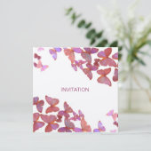 Schmetterlinge bitte nehmen Sie an unserer Einladu Einladung (Stehend Vorderseite)