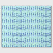 Schmetterlinge, blau, helltürkis geschenkpapier (Flach)