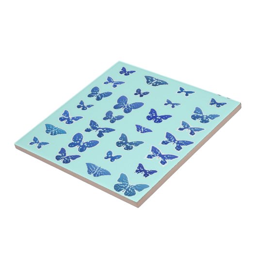 Schmetterlinge, blau, türkis fliese (Seite)
