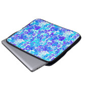 Schmetterlinge, blau, türkis, Lavendel Laptopschutzhülle (Vorne Knopf)