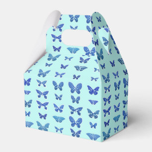 Schmetterlinge, Blau, Türkishintergrund Geschenkschachtel