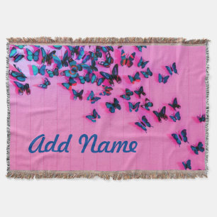 Schmetterlinge Blue Pink Schöne Decke