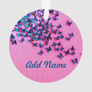 Schmetterlinge Blue Pink Schöne Ornament