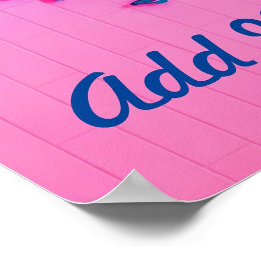 Schmetterlinge Blue Pink Schöne Poster (Ecke)