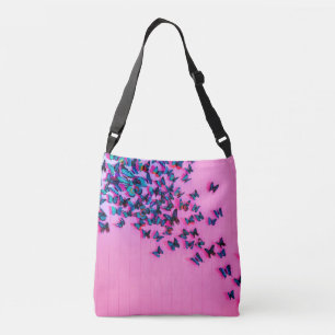 Schmetterlinge Blue Pink Schöne Tragetaschen Mit Langen Trägern