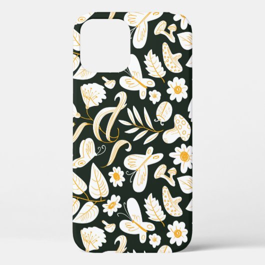 Schmetterlinge & Blume: Doodle Summer Pattern. Case-Mate iPhone Hülle (Rückseite)
