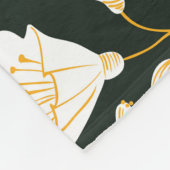 Schmetterlinge & Blume: Doodle Summer Pattern. Fleecedecke (Ecke)