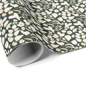 Schmetterlinge & Blume: Doodle Summer Pattern. Geschenkpapier (Rolleneckpunkt)