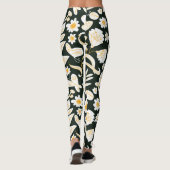 Schmetterlinge & Blume: Doodle Summer Pattern. Leggings (Rückseite)