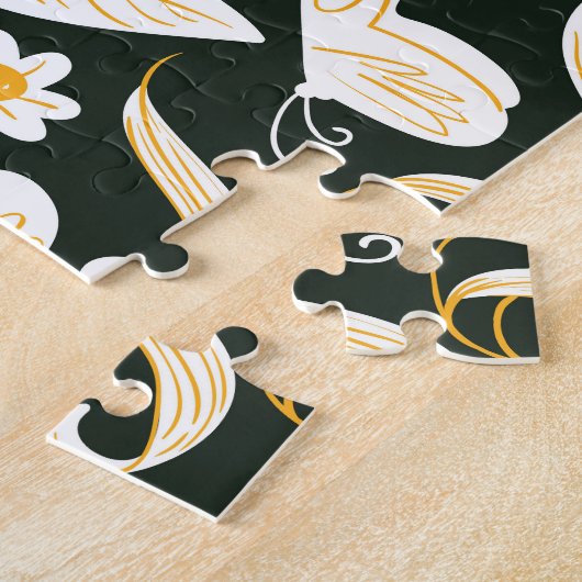 Schmetterlinge & Blume: Doodle Summer Pattern. Puzzle (Seite)