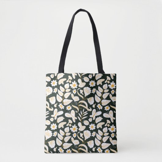 Schmetterlinge & Blume: Doodle Summer Pattern. Tasche (Vorderseite)