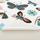 Schmetterlinge Blume: Handgezeichnete Sammlung Sherpadecke (3/4)
