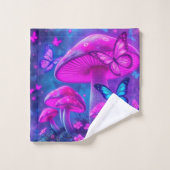 Schmetterlinge Blume Mushcrooms-Fiarycore Badhandtuch Set (Waschlappen)