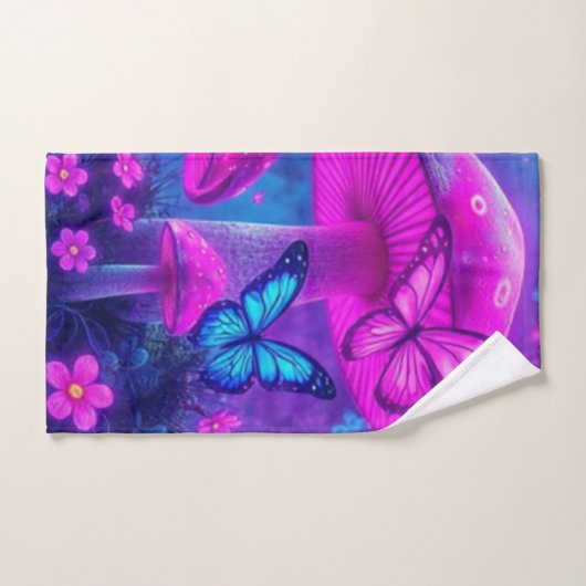 Schmetterlinge Blume Mushcrooms-Fiarycore Badhandtuch Set (Handtuch)