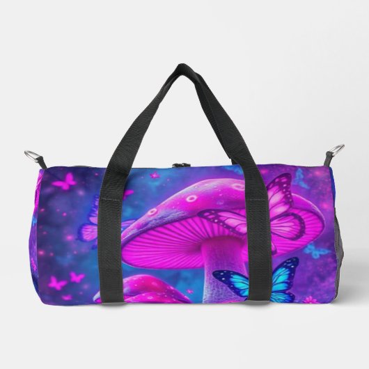 Schmetterlinge Blume Pilze-Fairycore Duffle Bag (Vorderseite)