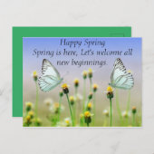 Schmetterlinge Blume Postkarte (Vorne/Hinten)