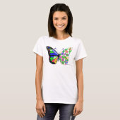 Schmetterlinge, Blume Pulmonale Liebe T-Shirt (Vorne ganz)