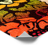 Schmetterlinge, Blume, Regenbogen, Engel Poster (Ecke)