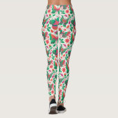 Schmetterlinge, Blume und Blätter Leggings (Rückseite)