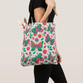 Schmetterlinge, Blume und Blätter Tasche (Von Nahem)