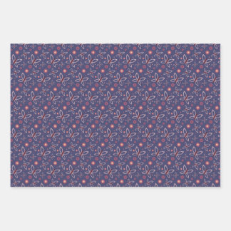 Schmetterlinge Blume und Herz Geschenkpapier Set