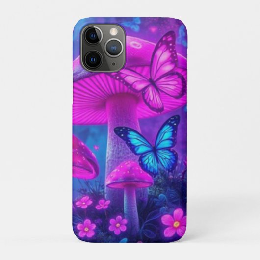 Schmetterlinge Blume und Pilze-Fairycore Case-Mate iPhone Hülle (Rückseite)