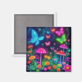 Schmetterlinge Blume und Pilze-Fairycore Magnet (Vorderseite/Rückseite)