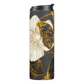Schmetterlinge & Blumen: Frühling Boho Muster Thermosbecher (Nach links gedreht)