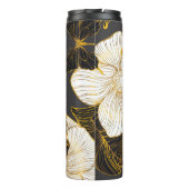 Schmetterlinge & Blumen: Frühling Boho Muster Thermosbecher (Rückseite)