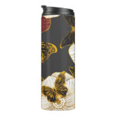 Schmetterlinge & Blumen: Frühling Boho Muster Thermosbecher (Nach rechts gedreht)