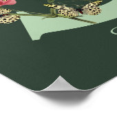 Schmetterlinge Blumen Monogramm Anfangsbuchstabe S Poster (Ecke)