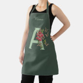 Schmetterlinge Blumen Monogramm Initiale A Persona Schürze (InSitu)