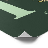 Schmetterlinge Blumen-Monogramm Initiale N Persona Poster (Ecke)