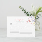 Schmetterlinge Blumenkrebskarten für Brautparty Einladung (Stehend Vorderseite)