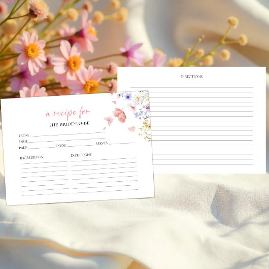 Schmetterlinge Blumenkrebskarten für Brautparty Einladung