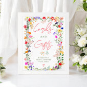 Schmetterlinge boho leuchtende wilde Blumen Brauts Poster