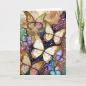 Schmetterlinge braun und blau karte (Vorderseite)