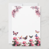 Schmetterlinge | Brautparty Aquarell Einladung (Rückseite)