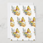 Schmetterlinge | Brautparty Aquarell Einladung (Rückseite)