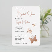 Schmetterlinge Brautparty Folieneinladung (Stehend vorne)