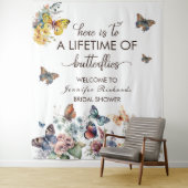 Schmetterlinge | Brautparty Willkommen Wandteppich (Beispiel)