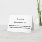 Schmetterlinge bringen Sonnenschein Feiertagskarte (Rückseite)