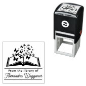 Schmetterlinge Buch "From the library of" Name Permastempel (Beispiel)