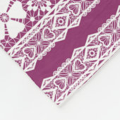 Schmetterlinge Burgundy Fleecedecke (Ecke)