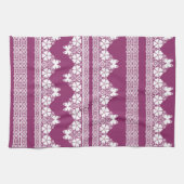 Schmetterlinge Burgundy Geschirrtuch (Horizontal)